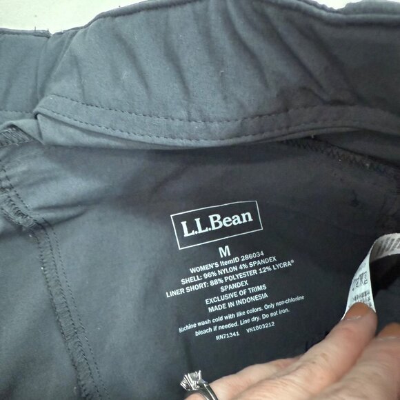LL Bean Nylon Stretch Cycling Shorts SHELL ONLY NO LINER 286034 Womens sz Medium - Picture 2 of 9